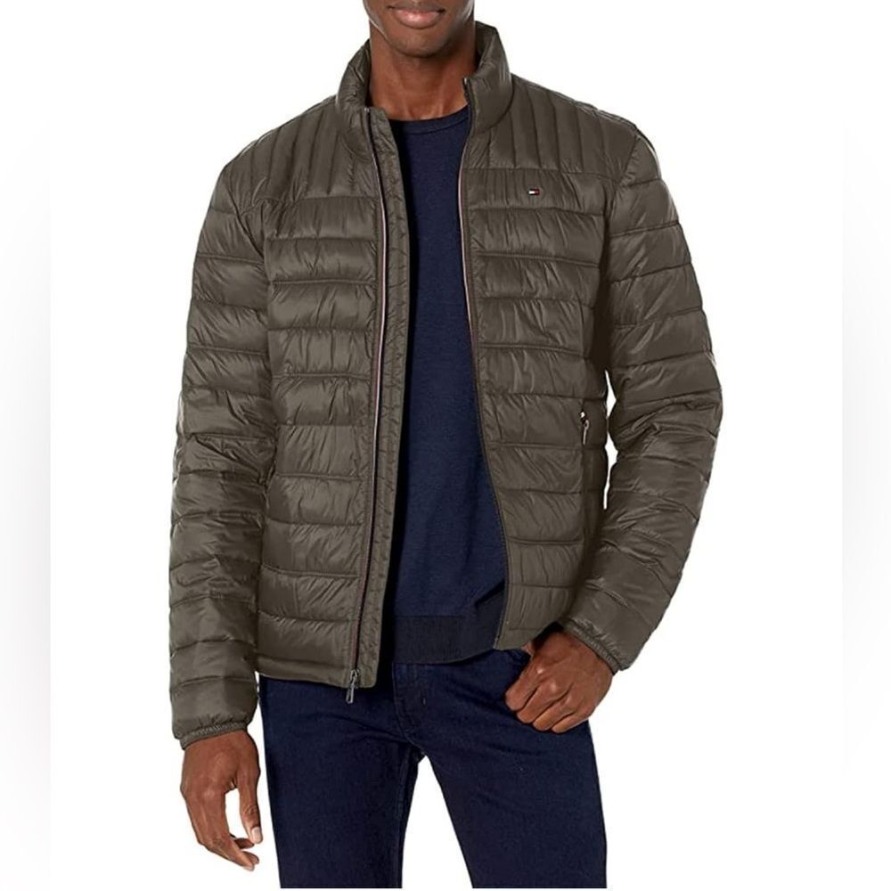 Tommy Hilfiger Men's Ultra Loft Lightweight Packable Puffer Jacket NEW Olive